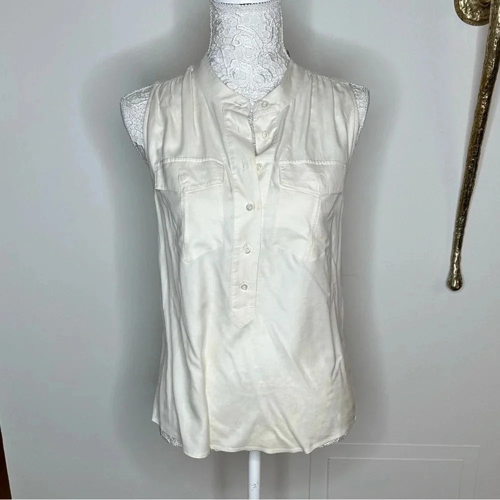 JCrew Silk Blouse with Pockets Sz. 4